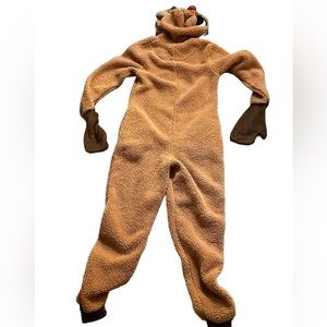 Rudolph The Red Nosed Reindeer adult XS Fleece Pajama Sleepwear Hooded Costume